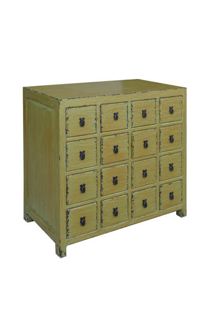 istock Green cabinet 16 drawers isolated on white background 1474126349