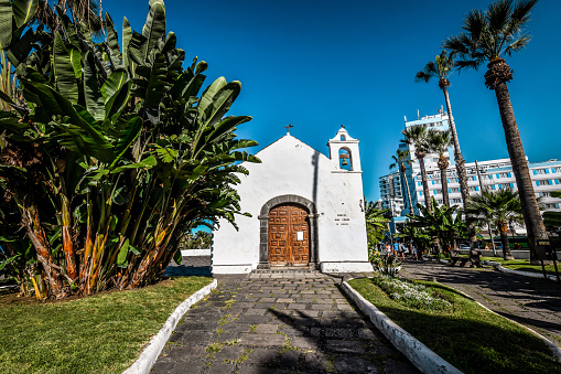 Side View of Iglesia de Nuestra Señora de la Concepción In Santa Cruz de Tenerife, Spain