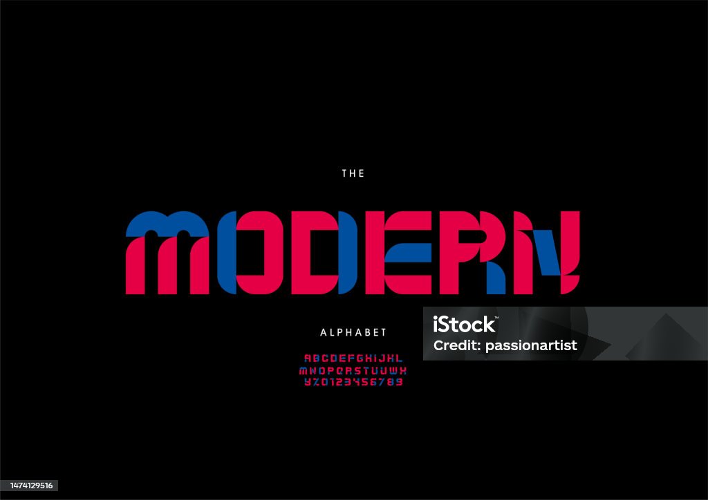 Moderne Abc Modern Alphabet Stock Illustration - Download Image Now - Abstract ...