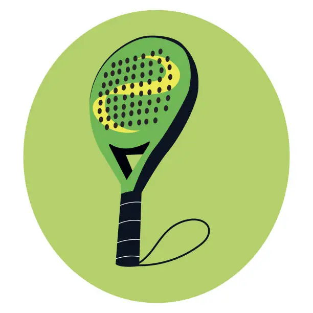 Vector illustration of Padel racket