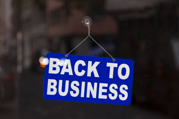 istock Back to business sign 1474133463