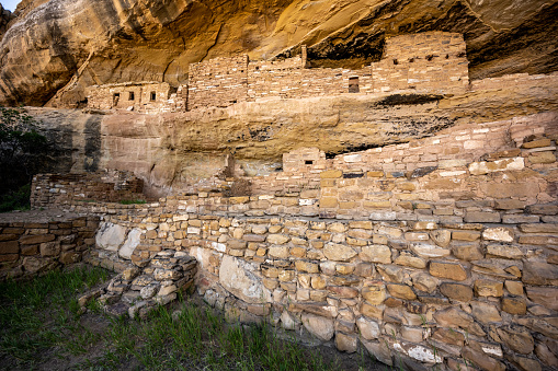 Low Angle of Mug House Cliff Dwelling in Mesa Verde National Park