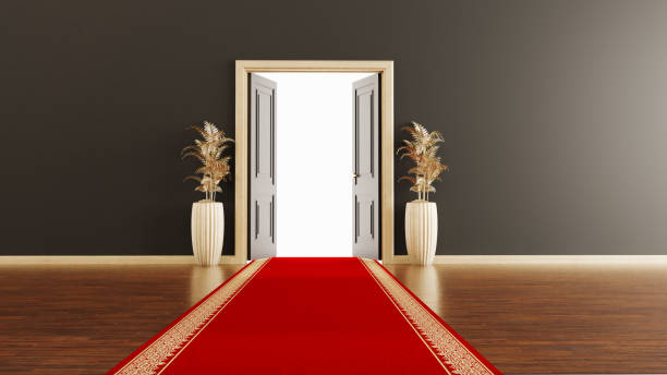 istock red carpet leading to an open door, future and welcome concept 1474141013