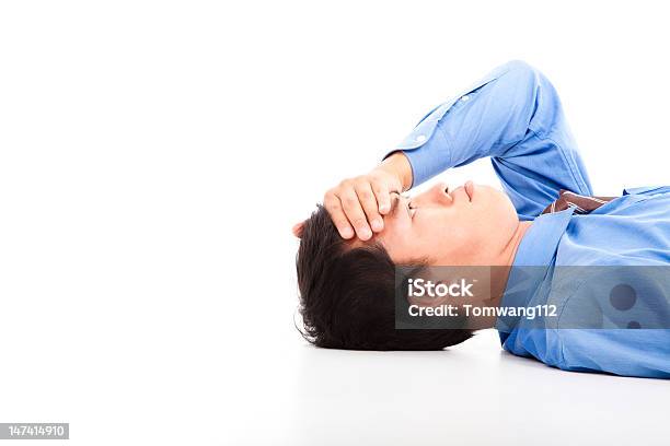 Business Man Lying On Floor Stock Photo - Download Image Now - Adult, Adults Only, Asian and Indian Ethnicities