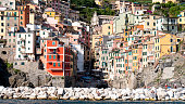 Tourist photo of the villages and the seaside in the mediterranean 5 Terre in Italy