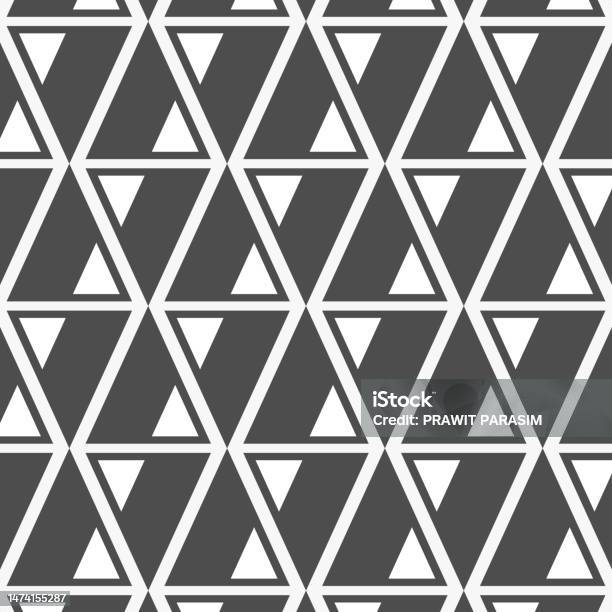 Repeating Triangle Pattern Border Geometric Vector Pattern Repeating Triangle And Small Triangle On Each ...