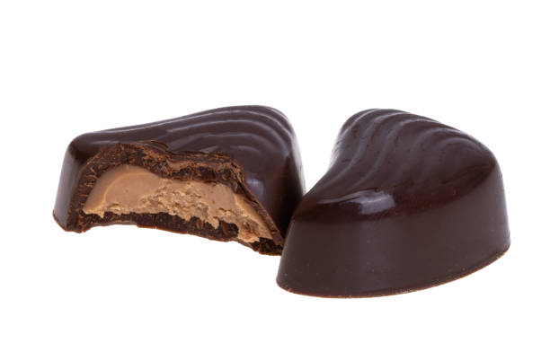chocolate candies isolated stock photo