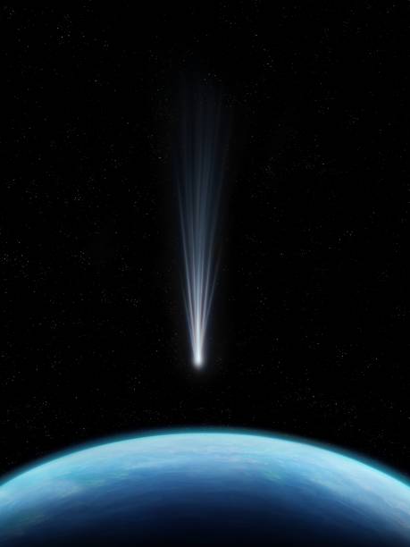 istock Comet is moving towards the Earth. Celestial body is approaching our planet. 1474162777