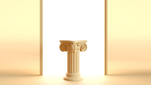 istock ancient column display podium. Podium for display product 1474166218