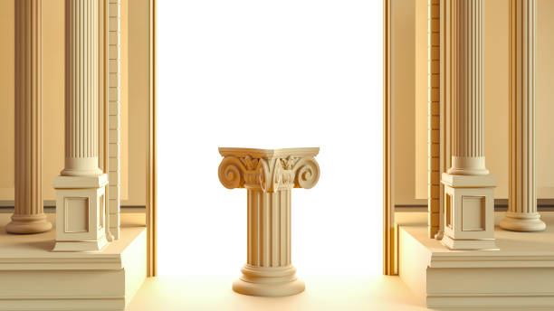 istock ancient column display podium. Podium for display product 1474166220