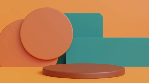 istock 3d product display podium scene with the geometric platform. 3d cylinder stand podium. Commercial background. Geometric forms in modern minimal design. 3d rendering. 1474166875