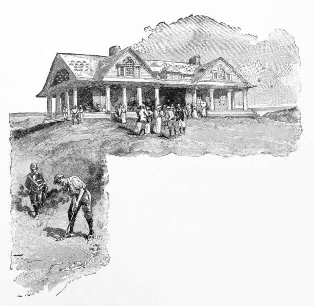 Antique sport illustration: Shinnecock Hills Golf Club