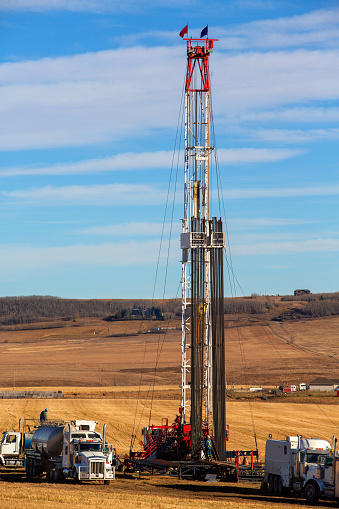 Drilling rigs in Western Canada locations