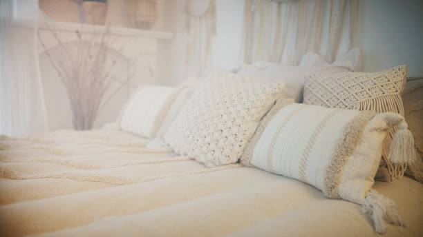 istock Boho style interior. Close-up of the pillow and mandalas. 1474173678
