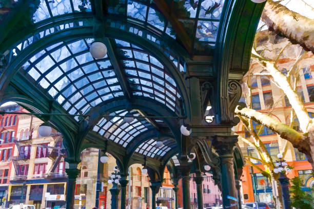 Historic pergola at Pioneeer Square in Seattle, Washington.