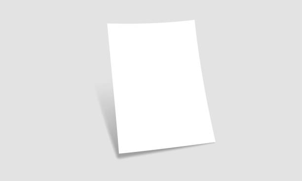 istock Vector white sheet of paper. Realistic blank A4 format paper template with shadow. Flyer, cover, brochure mockup design. 1474179514