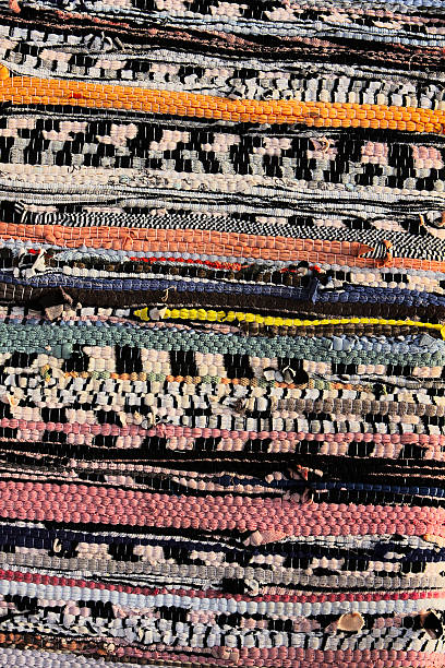istock Pastel colors ethnic carpet runner texture 147418155