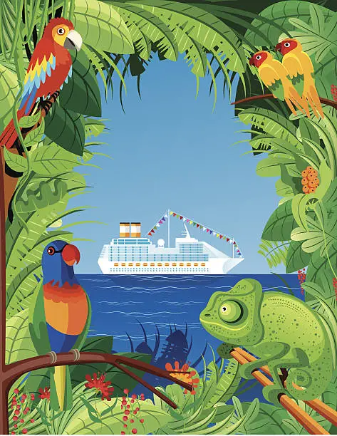 Vector illustration of Tropical Beach