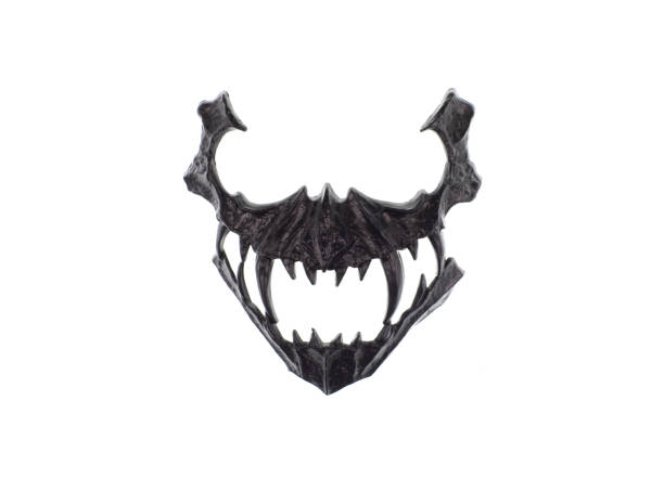 istock black scary fantasy mask with teeth isolated on white background 1474187698