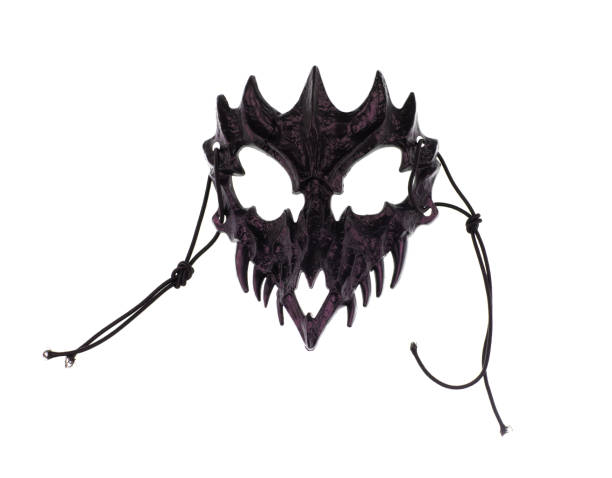 istock black scary fantasy mask with teeth isolated on white background 1474187805