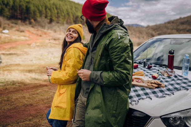 istock Time to eat something, car picnic in a forest 1474195236