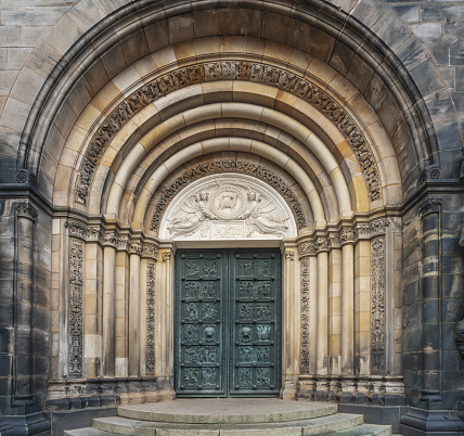 Door of the Church of Santa Maria Assunta - The Jesuits, Venice, Italy