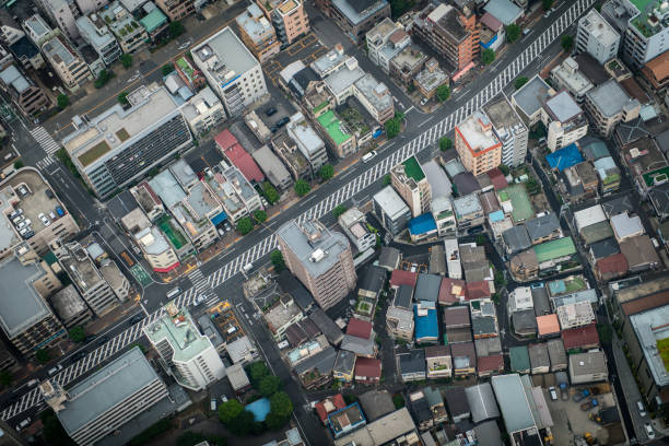 istock Tokyo shitamachi downtown Japan from Above 1474209703
