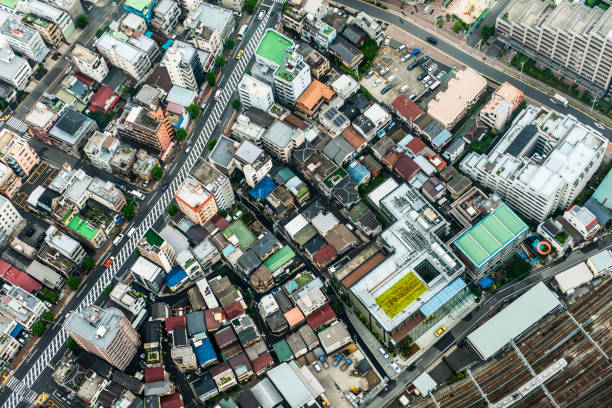 istock Tokyo shitamachi downtown Japan from Above 1474209733