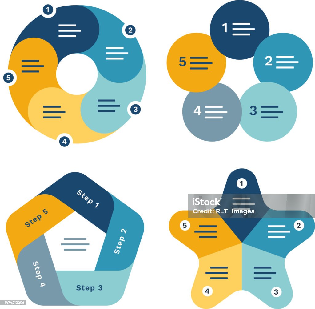 Multistep Process Infographic Set Stock Illustration - Download Image ...