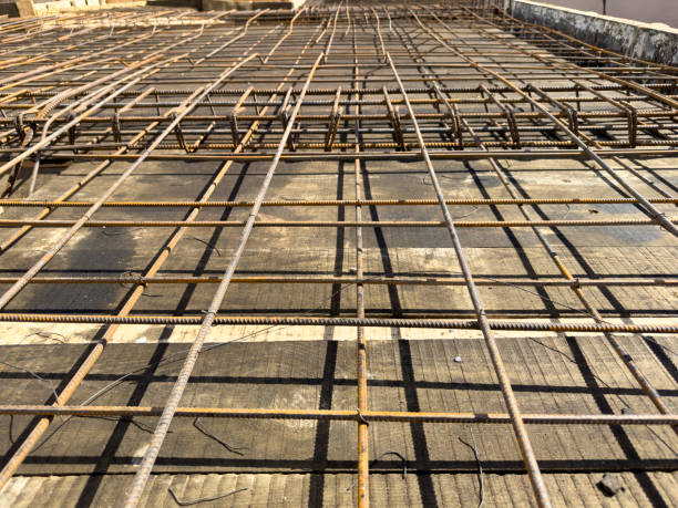 istock Construction rebar steel work reinforcement at a construction site 1474217426