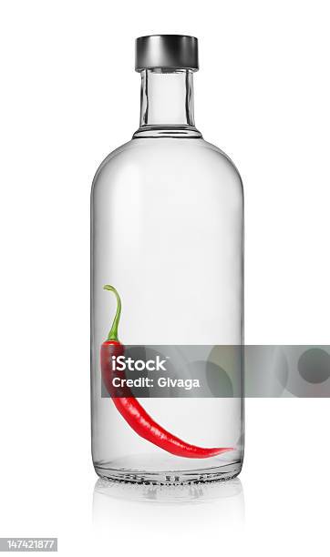 Pepper Vodka Stock Photo - Download Image Now - Bottle, Pepper - Vegetable, Vodka