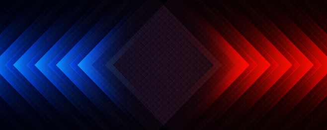 3D red blue techno abstract background overlap layer on dark space with rhomb effect decoration. Modern graphic design element motion style concept for banner, flyer, card, brochure cover, or landing page