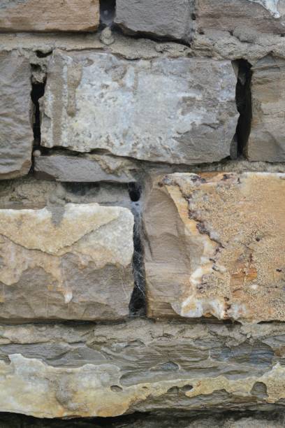 istock Wall with different stone fragments as background, closeup 1474230071