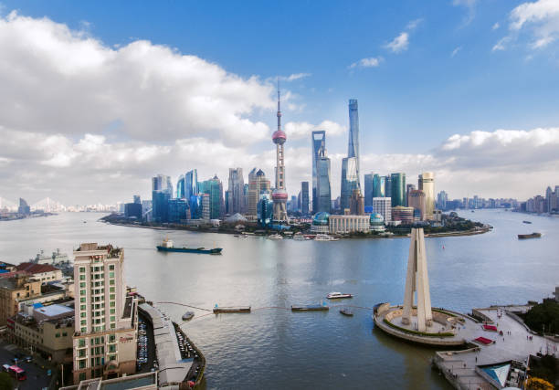 istock Shanghai modern skyscrapers skyline from above 1474232644