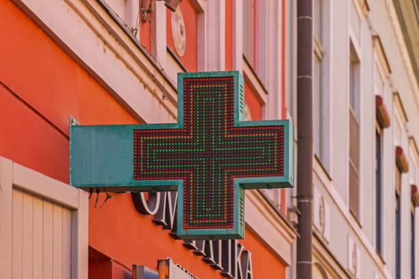 istock Led Cross Sign Pharmacy 1474238924