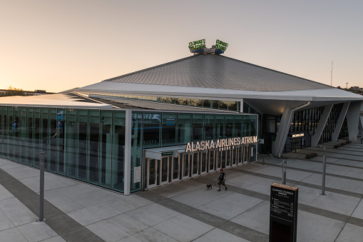 Seattle, USA - Sep 1, 2022: The Climate Pledge Arena at the Seattle Center in the Queen Anne neighborhood late in the day.