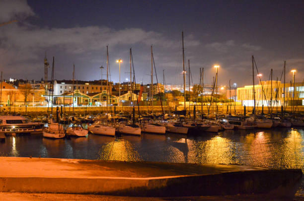 Barbate harbor dock with fisher boats in Cadiz of Andalusia in Spain