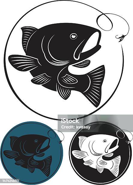 Truta Peixe - Arte vetorial de stock e mais imagens de Anzol de Pesca - Anzol de Pesca, Ilustração, Truta-das-fontes