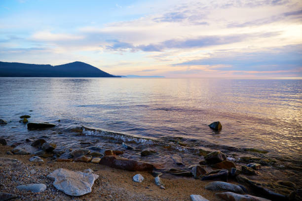 Photo of the Lake Khövsgöl in Mongolia.