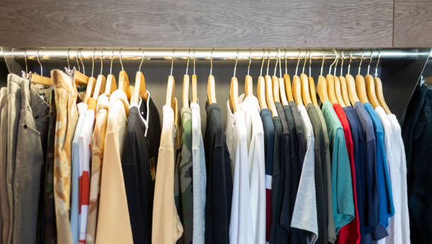istock Men clothes in modern garments shop 1474251557