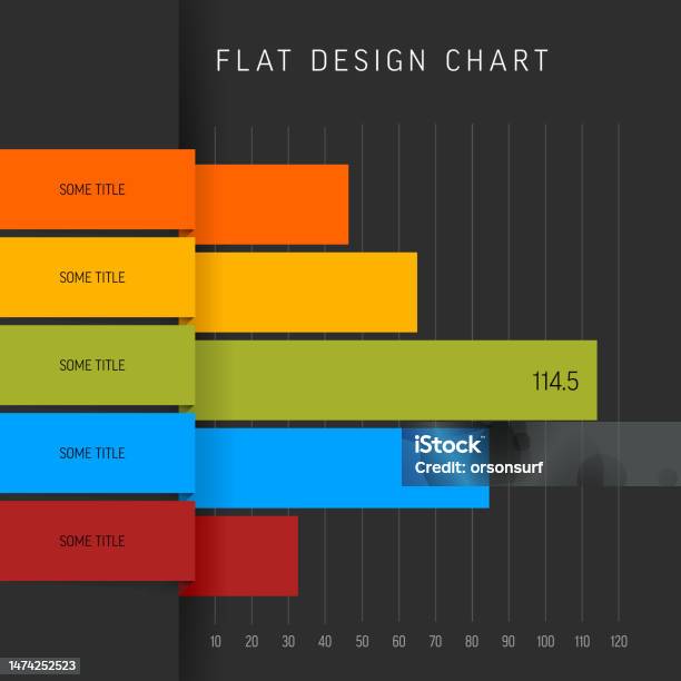 Column Graph That Shows A Pattern Vector Flat Dark Horizontal Design Statistics Color Columns Graph ...