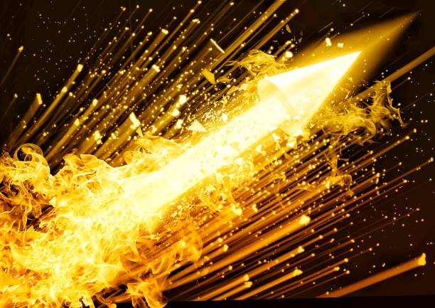 istock 3d illustration of colorful rocket fireworks launched into the night sky 1474260247