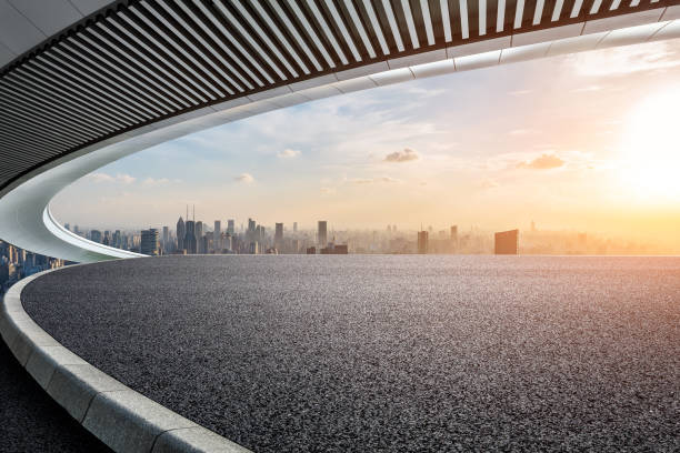 istock Shanghai skyline and road platform 1474265371
