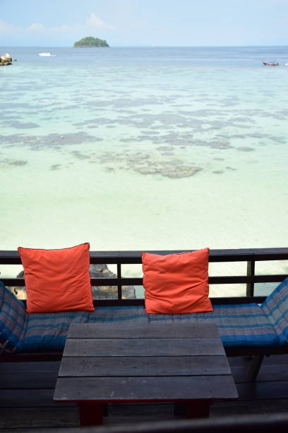 istock Balcony by the sea, orange pillows 1474278132