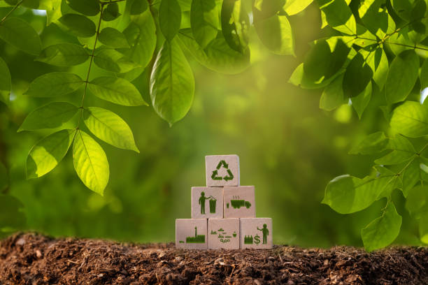 istock Eco energy saving concept text on wooden box 1474283936