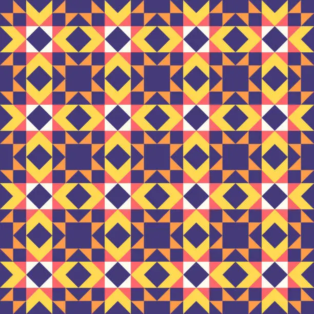 Vector illustration of Abstract geometric pattern inspired by duvet quilting