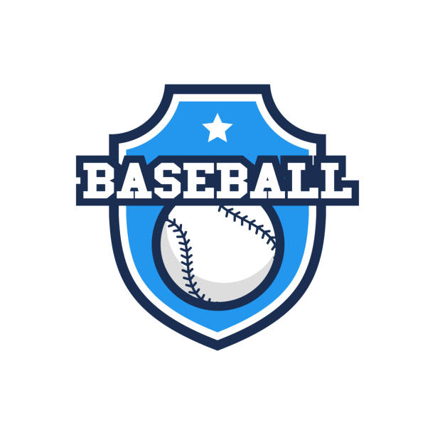 ilustrações, clipart, desenhos animados e ícones de design do logotipo do beisebol - bat