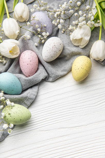 istock Happy Easter holiday greeting card. 1474290271