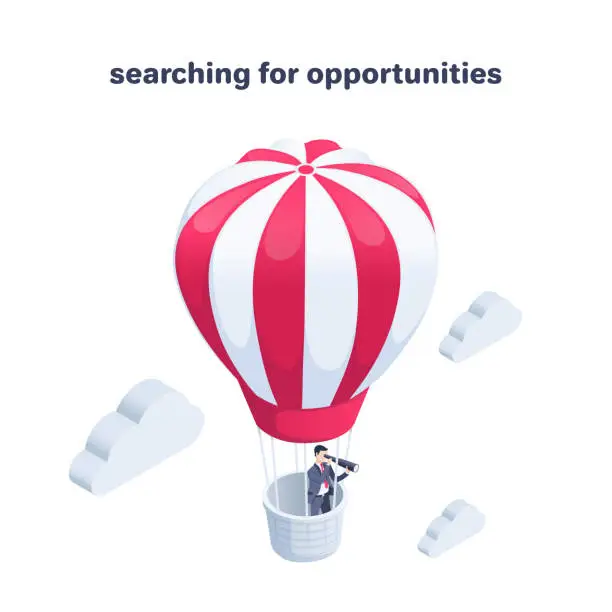 Vector illustration of searching for opportunities