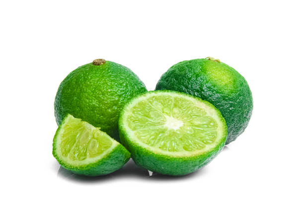 istock Lime closeup isolated on white background. 1474294662
